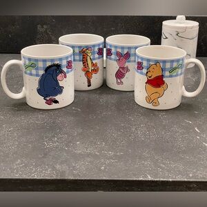 Vintage Disney 1997 Winnie the Pooh and Friends Mug Set